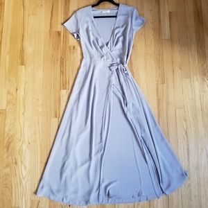 Aritzia Light Blue Wrap Dress